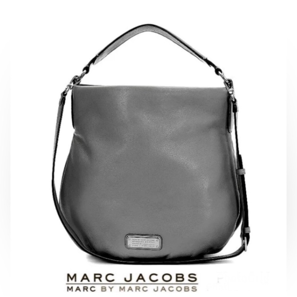 NWOT Medium Size Marc by Marc Jacobs Taupe Grey Leather Hobo Bag